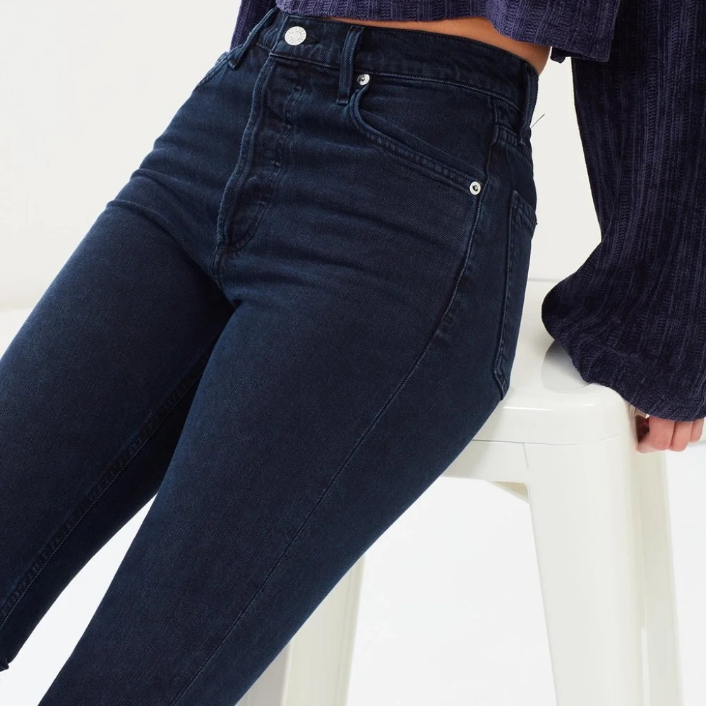 AGOLDE | Nico High Rise Skinny Jeans Darkwash - Picture 3 of 8
